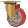 Buy cheap 5'' Trolley Wheel Heavy Duty Red PU Polyurethane Castors 500kg from wholesalers