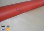 1200 Degree Silicone Coated Glass Cloth , Heat Resistant Fabric Fiberglass
