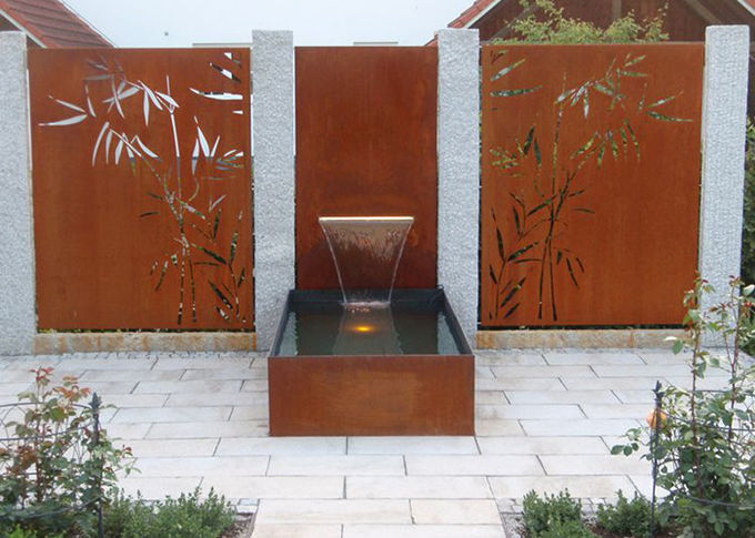 Modern Corten Steel Garden Pond Outdoor Water Fountain Water Feature