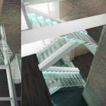 Space Saving Glass Spiral Staircase