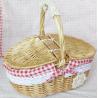 Buy cheap Handmade Natural Willow Wicker Picnic Basket Cheap Lunch Bags Hot sale products Outdoor Lunch Basket from wholesalers