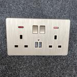 Buy cheap 110V ~ 250V British Standard Module Wall Switch Socket For Hotel / Apartment from wholesalers