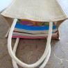 Buy cheap Long Rope Reusable Jute Shopping Bags / Elegant Jute Monogram Tote Bag from wholesalers