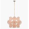 Buy cheap KS 5067 Leighton Large Barrel Chandelier Soft Brass Polished Nickel With Blush/Cream Tinted Class from wholesalers
