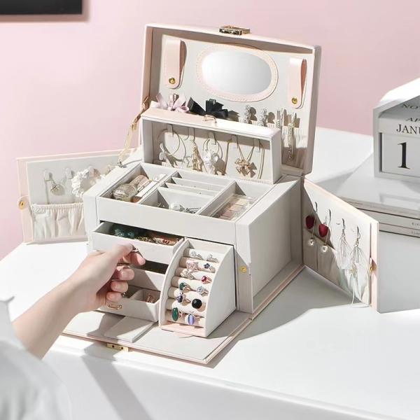 Buy cheap White Fashion Jewelry Box Display Cases Multipurpose Jewellery Showcase Box from wholesalers