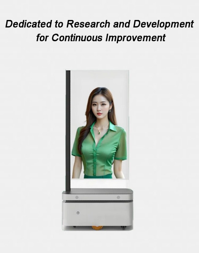 Ultra Thin 4K Resolution Transparent Oled Capacitive Touch Screen With Rechargeable Battery Movable Digital Signage