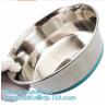 Buy cheap Premium Colorful Dog Water Food Bowl, Dog Food Bowls Pet Feeder Bowls with Mat, Bamboo fiber durable dog feeding covered from wholesalers