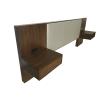 Buy cheap Walnut wood veneer with upholstery king size headboard with night stand of hotel bedroom furniture,hospitality casegoods from wholesalers
