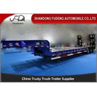 Buy cheap Transport Heavy Large Machine Low Flatbed Trailer , 45 Ton - 55 Ton Low Bed product