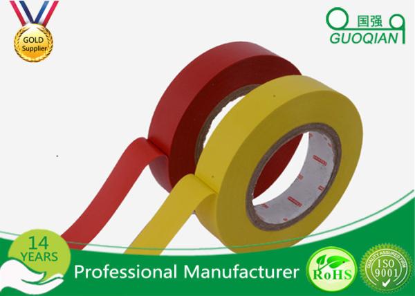 Yellow Coloured PVC Insulation Electrical Tape For Cable Wrapping 0.1mm 0.15mm 0