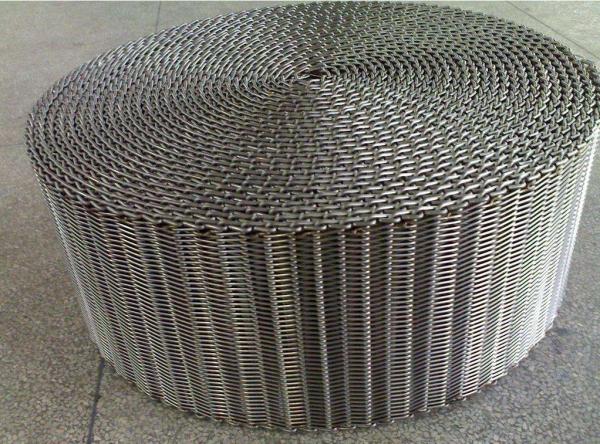 Buy cheap 304 Stainless Steel Mesh Conveyor Belt , Pressed Steel Wire Conveyor Belt Custom from wholesalers