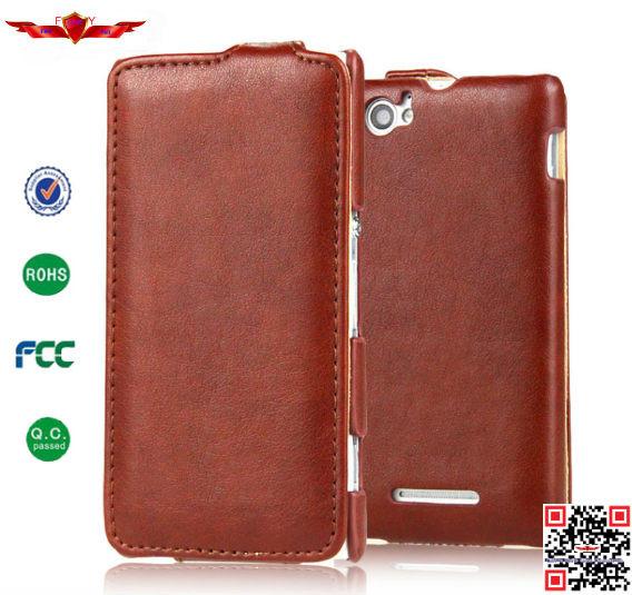 Buy cheap Ultra Slim Colorful High Quality Flip Leather Cover Case For Sony Xperia M Soft Durable from wholesalers