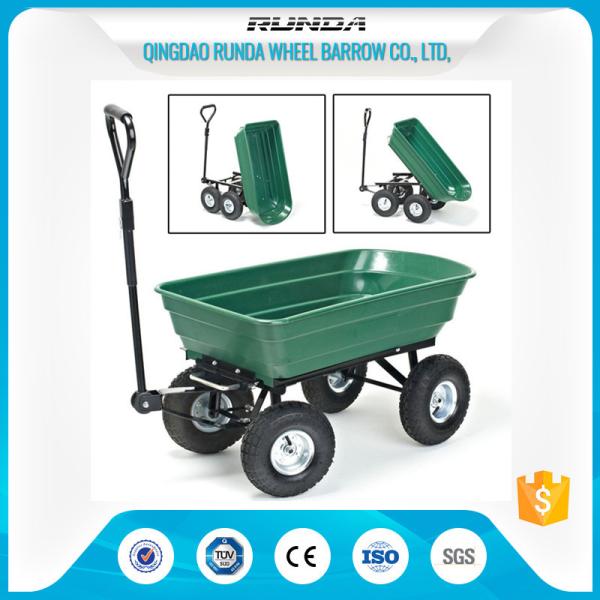 Buy cheap PP Tray Garden Mesh Cart Wheel Barrow 650lb Capacity Steel Body Long Handle from wholesalers