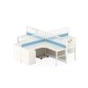 Buy cheap Aluminum Paritition Office Cubicle 4 People Office Desk Office Workstation Desks from wholesalers