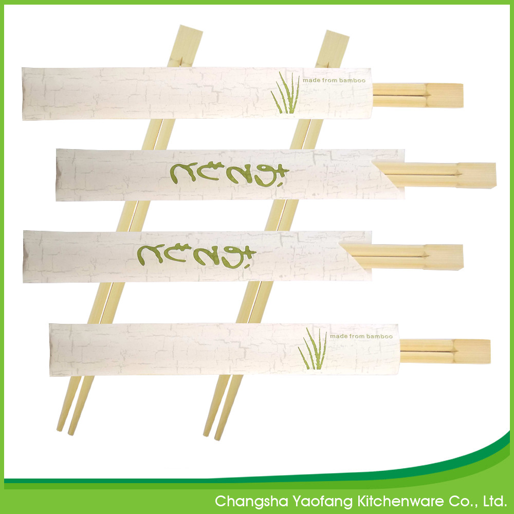 24cm Nature Sushi Chop Sticks Bamboo Disposable Open Paper Packing