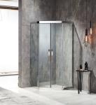 Stainless Steel Frame Curved Sliding Door Shower Room Enclosure OEM For Bathroom