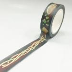 Coloured Floral Washi Paper Tape , Thin Patterned Craft Tape Rubber Adhesive
