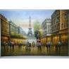 Buy cheap 100% Handmade Paris Oil Painting Palette Knife Eiffel Tower Paris Scenery On Canvas from wholesalers