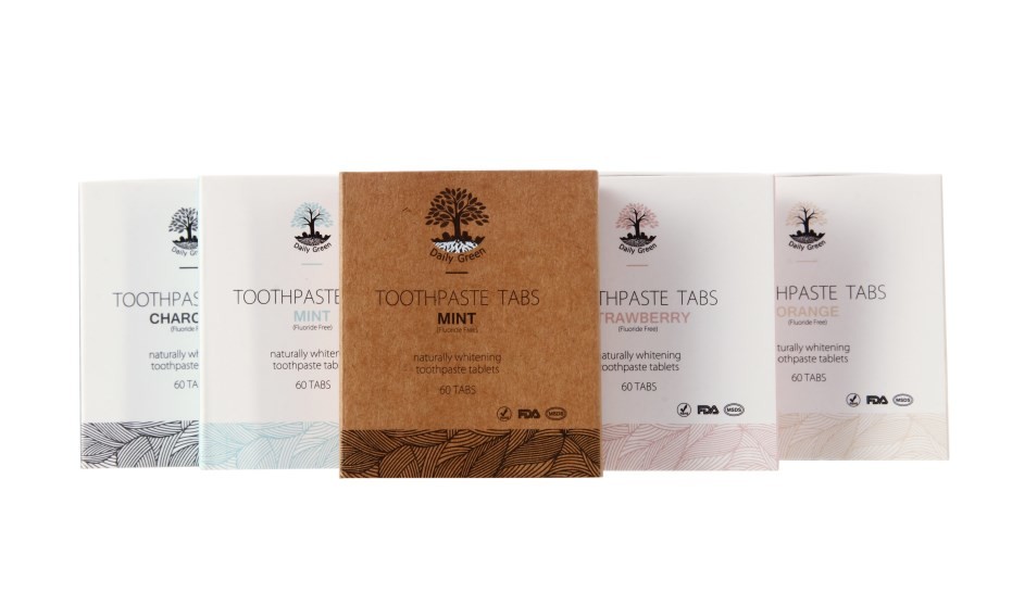 MSDS Organic Fluoride Toothpaste Tablets 60Pcs Teeth Whitening Tablets