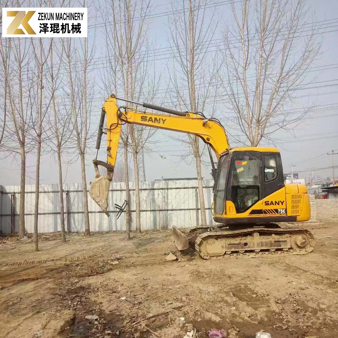 7 Ton Used SANY SY75C Mini Excavator for Affordable Construction