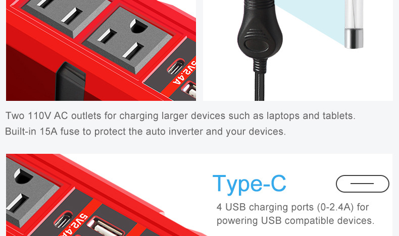 Hot-Sale Dc 12V To Ac 110V 200W Solar Inverter Hybrid Inverters & Converters Solar Car Inverter