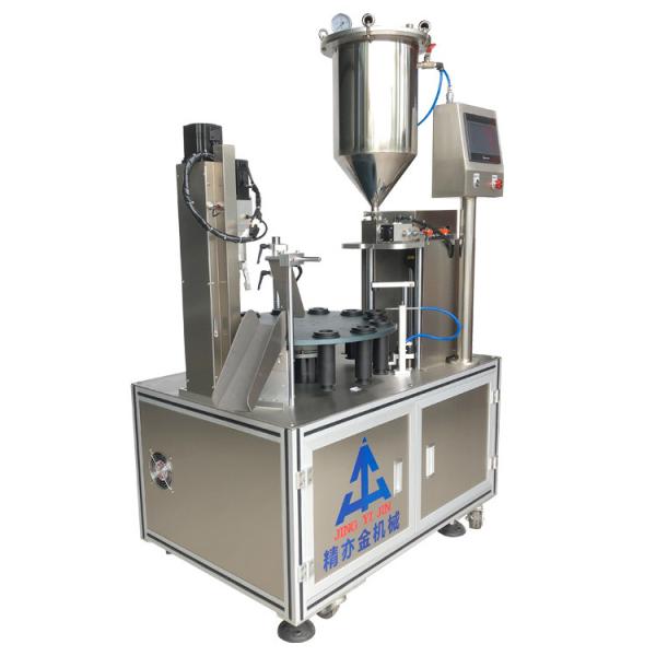 Buy cheap 0.1kw Automatic Lip Gloss Filling Machine Rotary Disc Mascara Filling Machine from wholesalers