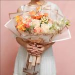 Gold Side Korean Waterproof Flower Wrapping Paper Florist Supplies Colorful