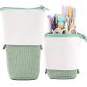 Buy cheap Telescopic Pencil Bag Pen Holder Stationery Case, PU Corduroy Stand-up Retractable Transformer Bag Colorful Organizer, from wholesalers