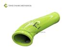 HRC65 Concrete Pump Pipeline Double Wall Elbow 125*R275-45°+310mm