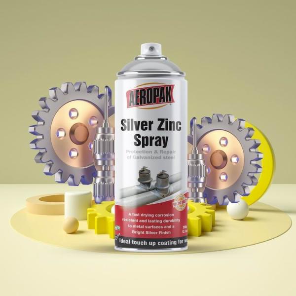 Buy cheap Aeropak 500ml Aerosol Spray Paint Silver Zinc Fast Drying Coating from wholesalers