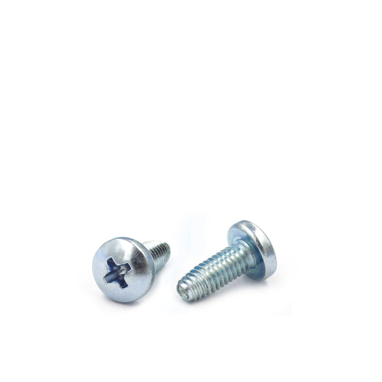 Zinc Plated DIN7500 Pan Head Cross Recessed Triangular Tooth Lock Screws Standard