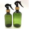 Buy cheap Boston round PET plastic bottle 500ml with bamboo trigger sprayer PCR PET bottle from wholesalers