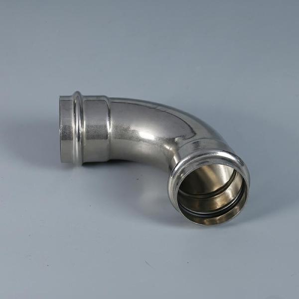 Buy cheap DIN Standard Grooved Pipe Fittings 90 Degree Elbow Stainless Steel from wholesalers