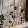 Buy cheap Modern Light Luxury Stainless Bookshelf Steel Office Display Floor Bookcase from wholesalers