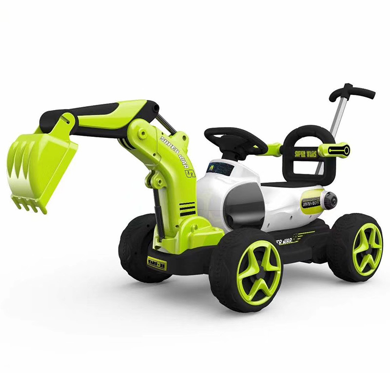 6V380 Clutch Motor Electric Ride On Toy Excavator With Electric Digging Arm for Kids