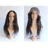 Buy cheap Tangle Free Human Hair Glueless Full Lace Wigs / Straight Remy Hair Weave from wholesalers