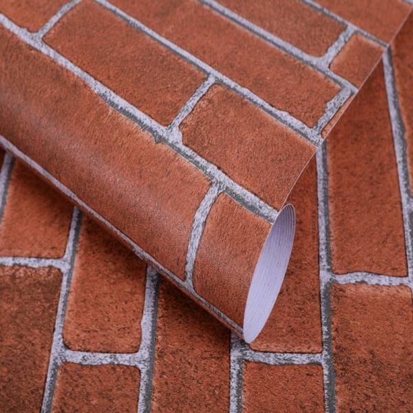 Buy cheap Soundproof 3D Brick Stone Wallpaper 61cm*5m Household Red Brick Wallpaper 3D from wholesalers