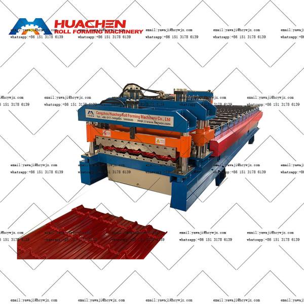 Buy cheap 380v Roof Steel Plate Glazed Tile Roll Forming Machine with CR12 Cutter Material from wholesalers