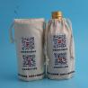 Buy cheap Durable Custom Drawstring Bags , Anti Toxic Natural Color Canvas Wine Bags from wholesalers