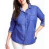 Buy cheap Women Classic Soft Cotton Chambray XXXXL Plus Size Blouse from wholesalers