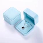 Sky Blue Haze Grey Recycled Paper Jewelry Boxes 6cm*5cm*4.5cm