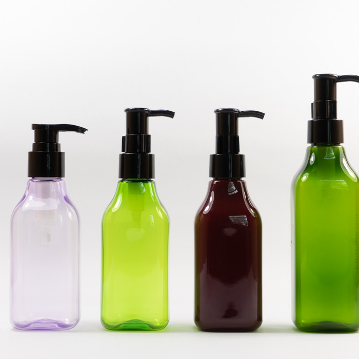 Screen Printing 200ml 260ml Square Empty Lotion Bottles With Pump