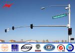 6500mm Height Galvanized Traffic Light Pole Columns Single Bracket For