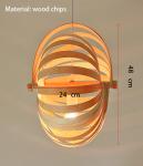 Nordic solid wooden chandelier Living room Bedroom bamboo pendant light(WH-WP-39