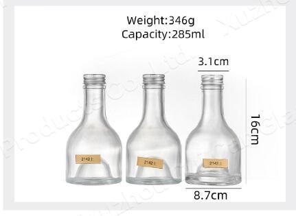 Transparent Round Empty Flint Food Glass Jar For Liquor Wine Vodka Tequila