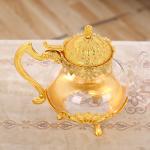 600ml Borosilicate Vintage Heat Resistant Glass Teapot
