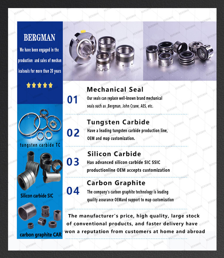 Original 212-40/45/50/55/60/65/70/80/85/90/95/100/105/110mm Chemical Pump Reactor Mechanical Seal