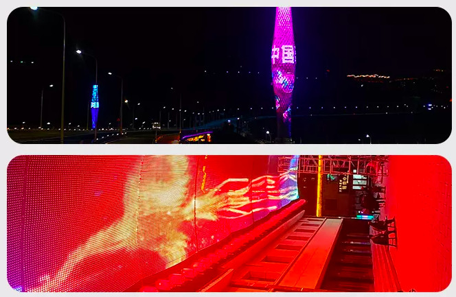 P40 P50 P55 P80 Facade Lighting Led Mesh Screen Rgb Flexible Led Curtain