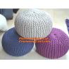 Buy cheap hand made orange, white, black, color crochet knit pouf crochet knit Ottoman Floor Cushion from wholesalers