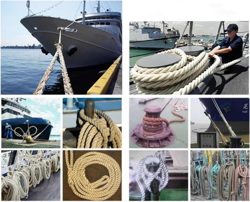 Nylon Pp Polyester Marine Mooring Rope Marine Dock Lines For Fishing Boat